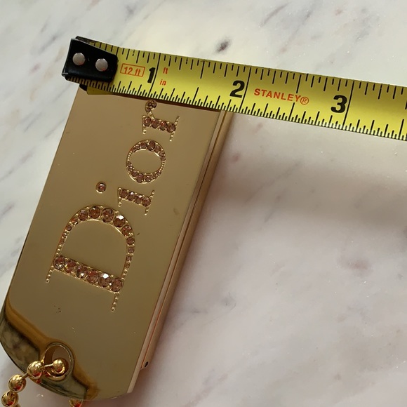 Dior gold & crystal “Sparkling” dog tag - Picture 11 of 15